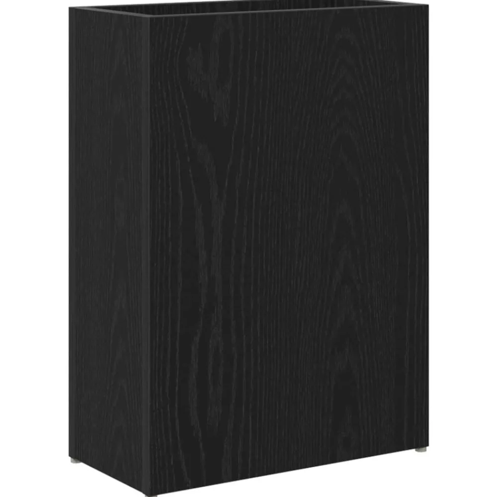 vidaXL Porte-parapluie Chêne noir 40 x 20 x 55,5 cm Bois d'ingénierie