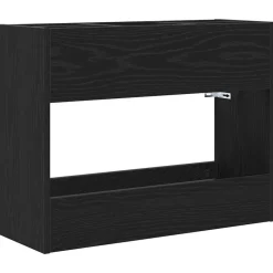 Produits Ménagers-vidaXL Porte-parapluie Chêne noir 65 x 24 x 50 cm Bois d'ingénierie Ch&ecirc;ne noir