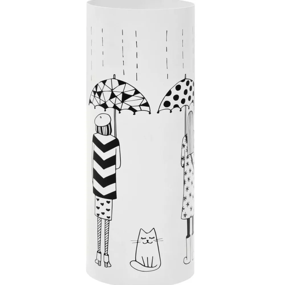 Produits Ménagers-vidaXL Porte-parapluie Femmes Acier Blanc