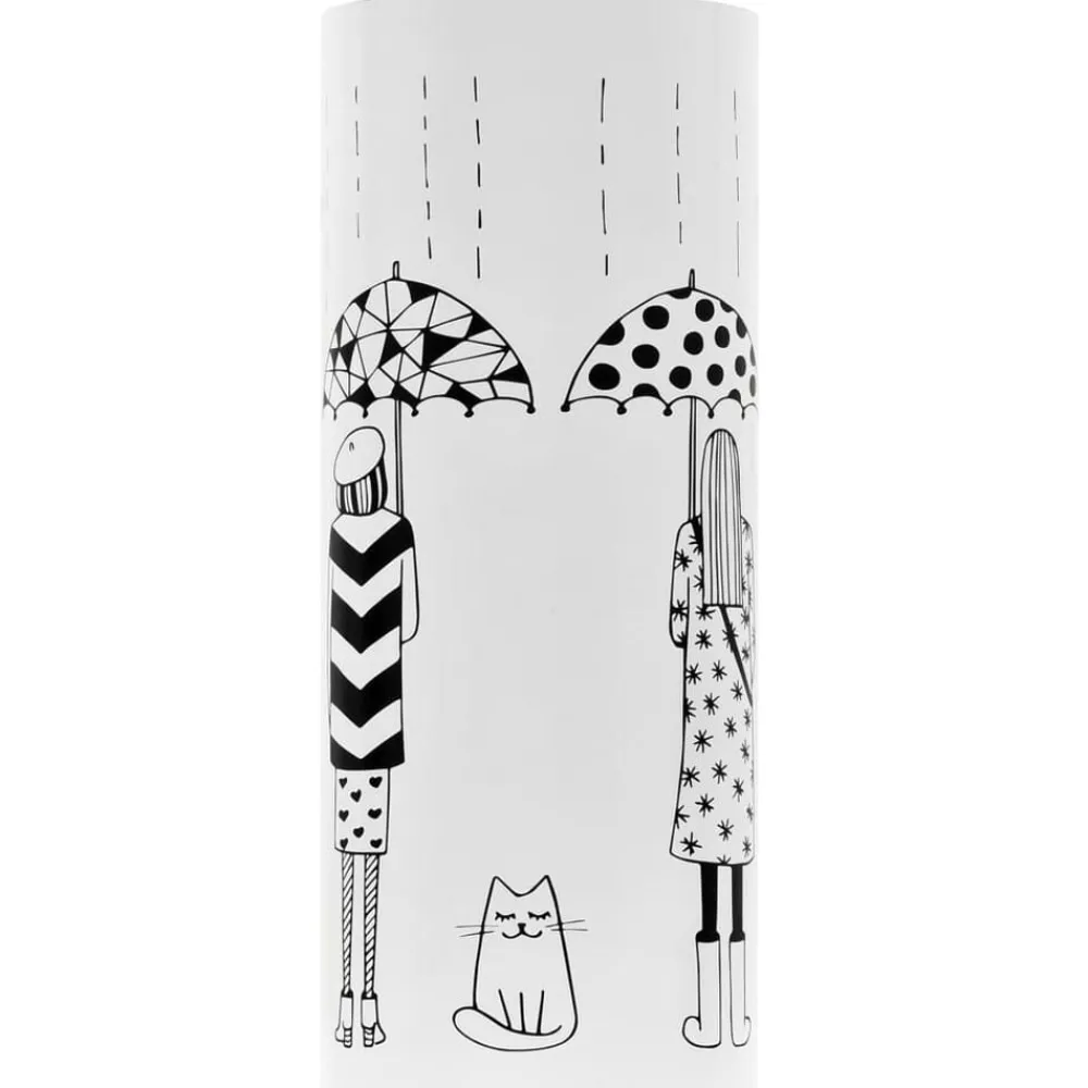 Produits Ménagers-vidaXL Porte-parapluie Femmes Acier Blanc