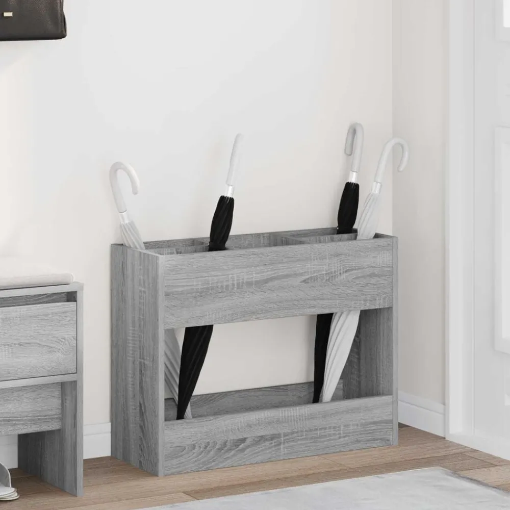 vidaXL Porte-parapluie Gris Sonoma 65 x 24 x 50 cm Bois d'ingénierie