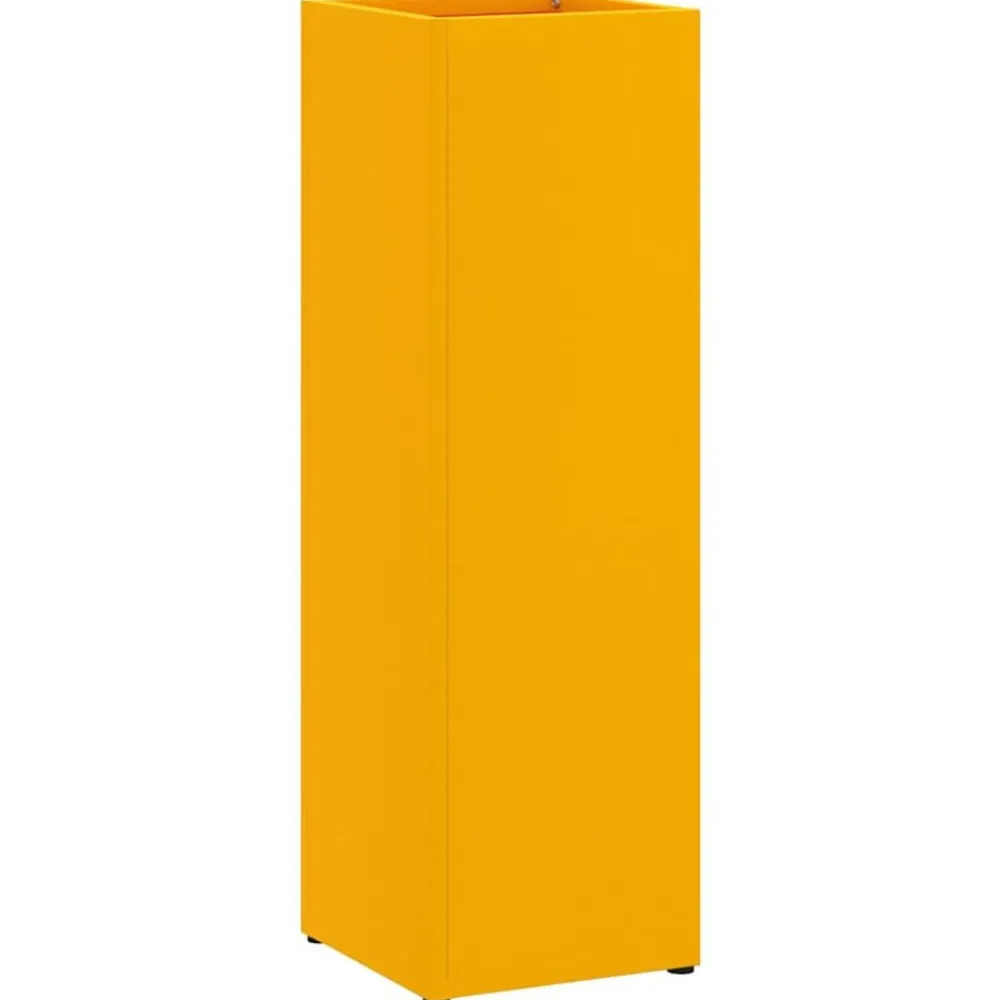vidaXL Porte-parapluie Moutarde 15,5 x 15,5 x 49 cm Métal