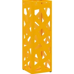 Produits Ménagers-vidaXL Porte-parapluie Moutarde 15,5 x 15,5 x 49 cm Métal jaune moutarde