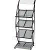 vidaXL Porte-revue 47 x 40 x 134 cm Noir et blanc A4
