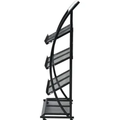 vidaXL Porte-revue 47 x 40 x 134 cm Noir et blanc A4
