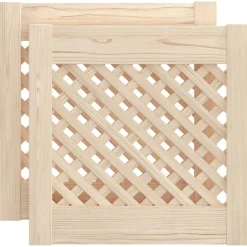 vidaXL Portes d'armoires en treillis 2 pcs 39,5x39,5 cm pin massif