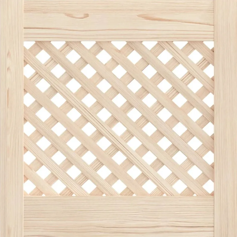 vidaXL Portes d'armoires en treillis 2 pcs 39,5x39,5 cm pin massif