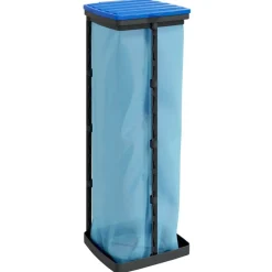 Produits Ménagers-vidaXL Porte-sacs poubelles 2 pcs noir et bleu 120 L PP