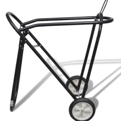 Loisirs De Plein Air-vidaXL Porte-selle pliable métallique avec roues