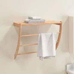 Accessoires De Salle De Bain-vidaXL Porte-serviette 60x25,5x49 cm Bois massif de noyer