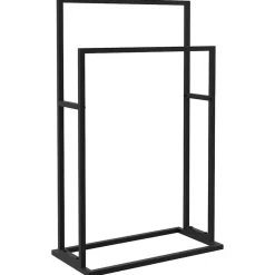 Accessoires De Salle De Bain-vidaXL Porte-serviettes sur pied 48x24x78,5 cm Fer Noir