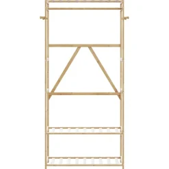 vidaXL Porte-vêtement avec étagères 80x40x175 cm bambou