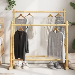 vidaXL Porte-vêtement 100x30x100 cm bambou