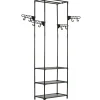 Produits Ménagers-vidaXL Porte-vêtements Acier et tissu non-tissé 55x28,5x175 cm Noir