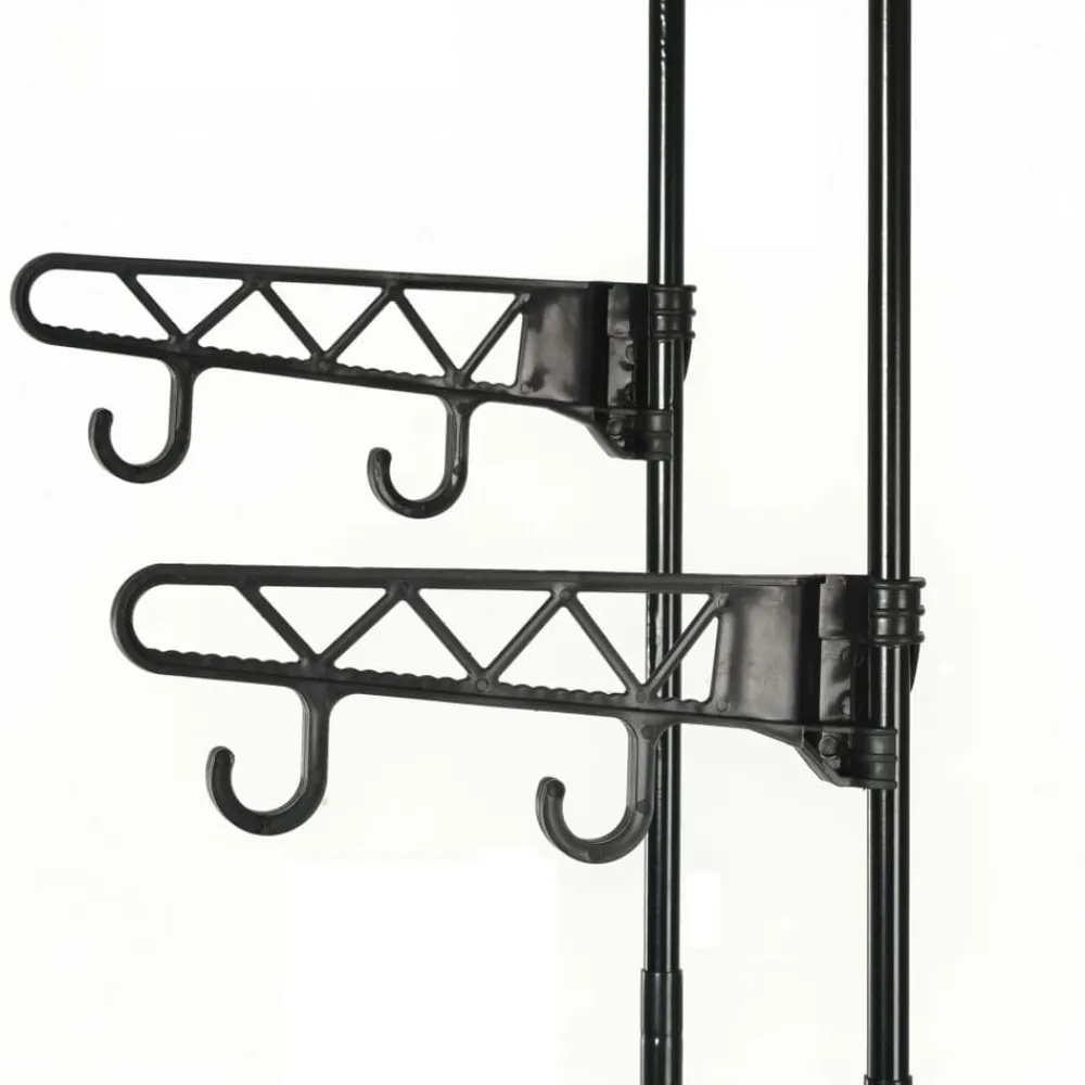 Produits Ménagers-vidaXL Porte-vêtements Acier et tissu non-tissé 55x28,5x175 cm Noir