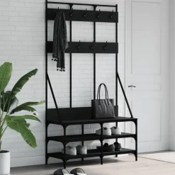 vidaXL Porte-vêtements et rangement des chaussures 100x40x184 cm