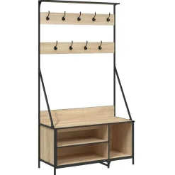 Produits Ménagers-vidaXL Porte-vêtements et rangement des chaussures chêne sonoma Ch&ecirc;ne sonoma