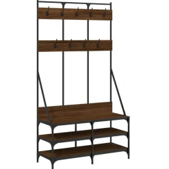 Produits Ménagers-vidaXL Porte-vêtements et rangement des chaussures chêne marron Ch&ecirc;ne marron