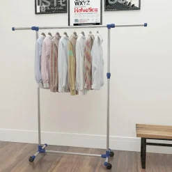 Produits Ménagers-vidaXL Porte-vêtements réglable Acier inoxydable 165x44x150 cm Argenté