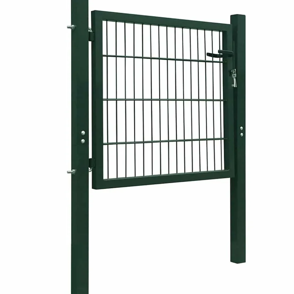Clôtures & Barrières-vidaXL Portillon Acier 100x100 cm Vert