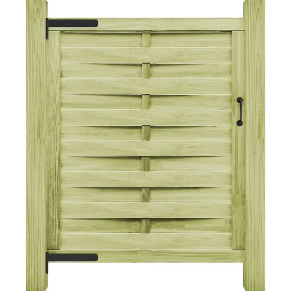 vidaXL Portillon Bois de pin imprégné 100x125 cm Vert