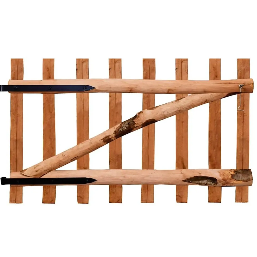 vidaXL Portillon de clôture Bois de noisetier imprégné 100x60 cm