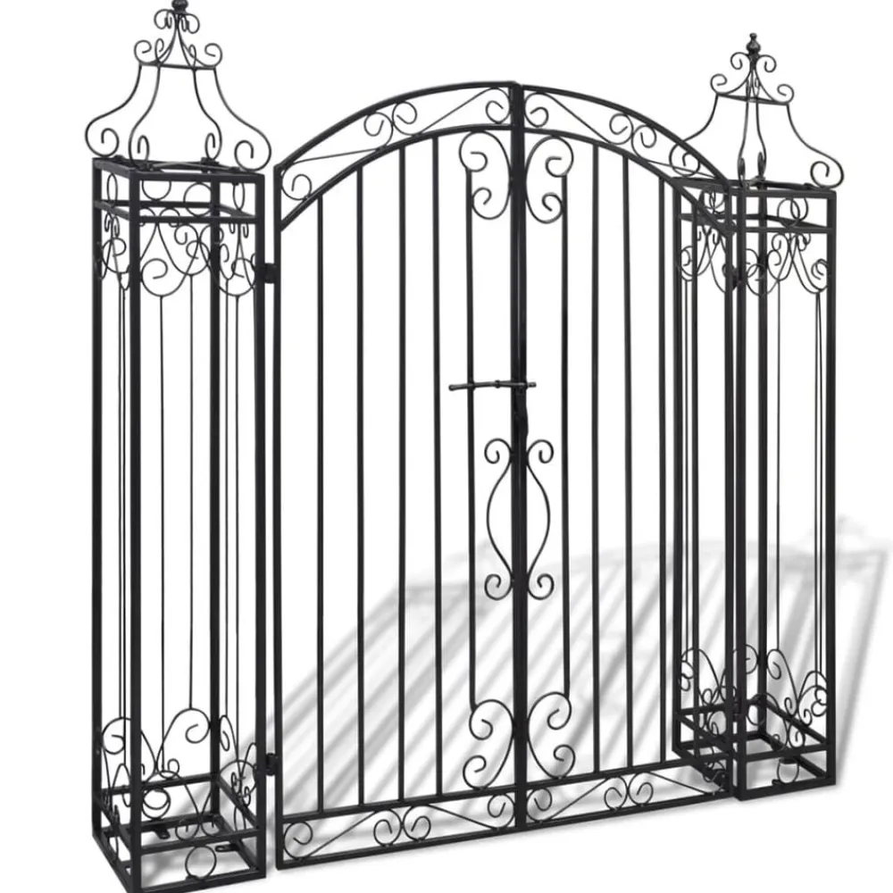 vidaXL Portillon ornemental de jardin Fer forgé 122 x 20,5 x 134 cm