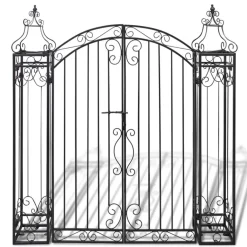 vidaXL Portillon ornemental de jardin Fer forgé 122 x 20,5 x 134 cm