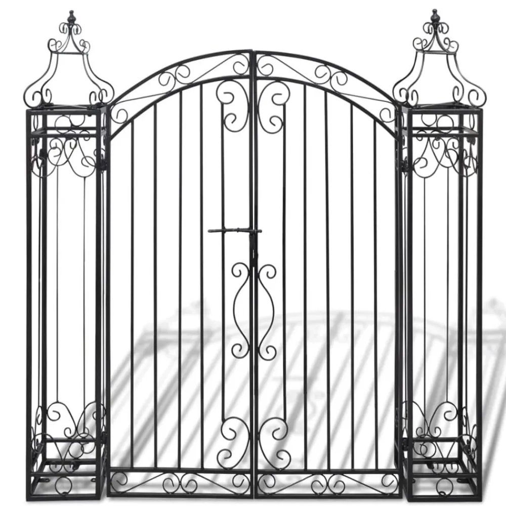 vidaXL Portillon ornemental de jardin Fer forgé 122 x 20,5 x 134 cm