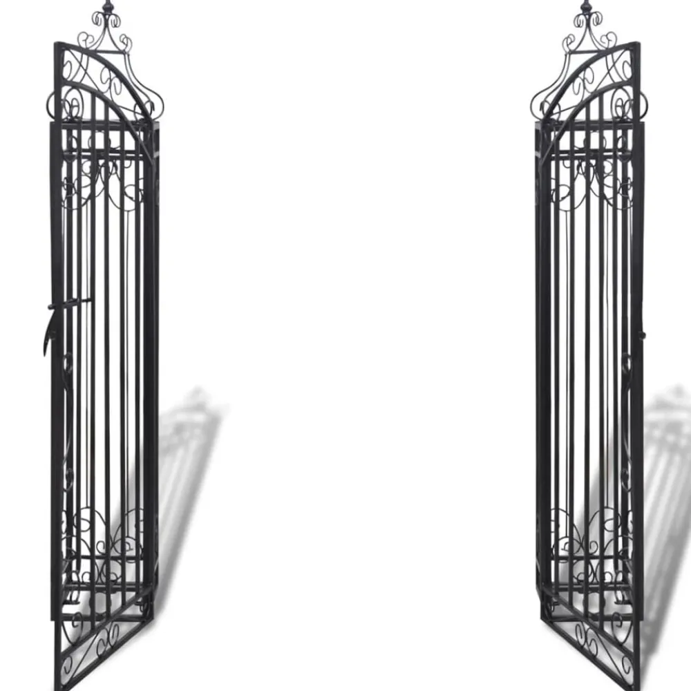 vidaXL Portillon ornemental de jardin Fer forgé 122 x 20,5 x 134 cm