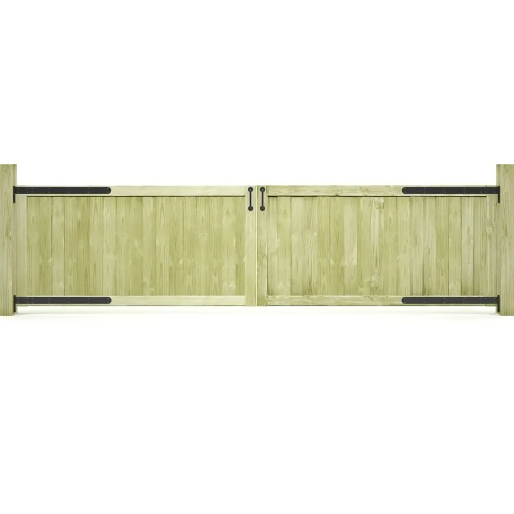 Clôtures & Barrières-vidaXL Portillons de jardin 2 pcs Bois de pin imprégné 300x75 cm
