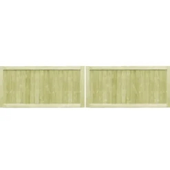 Clôtures & Barrières-vidaXL Portillons de jardin 2 pcs Bois de pin imprégné 300x75 cm