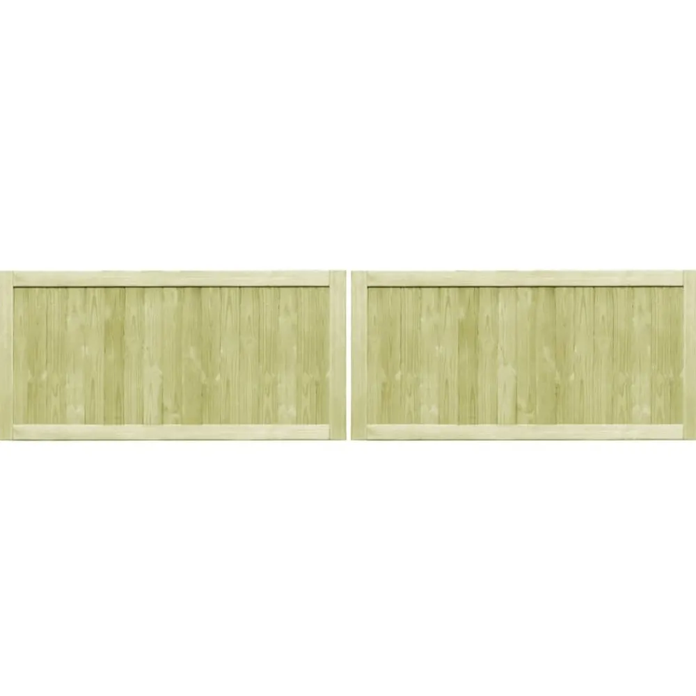 Clôtures & Barrières-vidaXL Portillons de jardin 2 pcs Bois de pin imprégné 300x75 cm