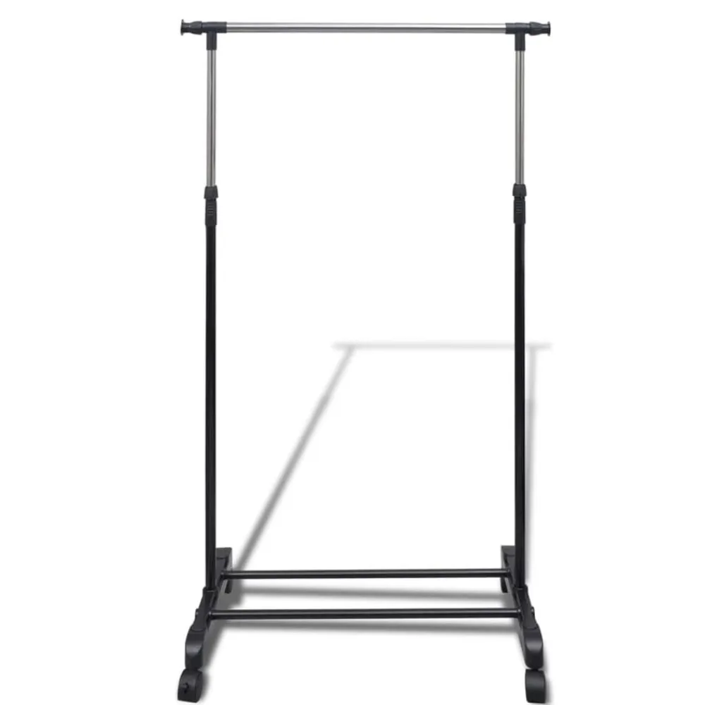 vidaXL Port-manteau réglable 4 roulettes 1 rail d'accrochage
