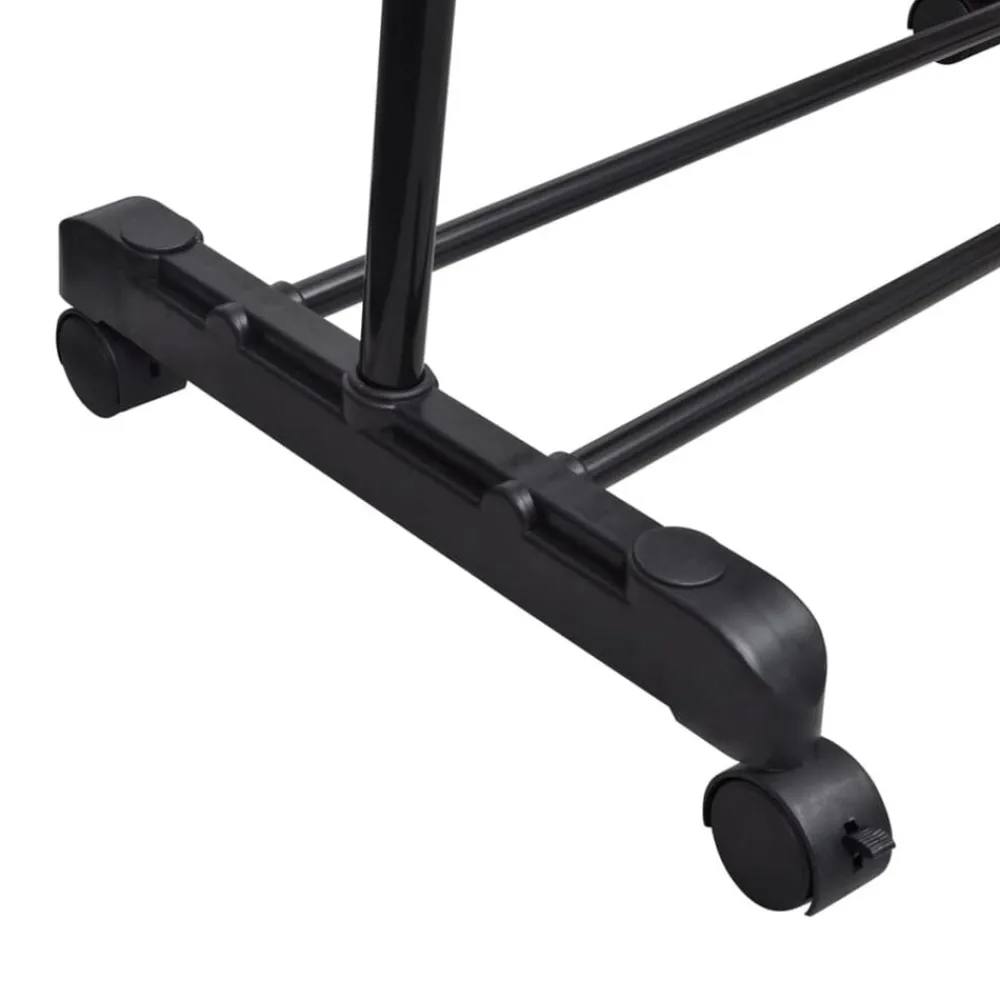 vidaXL Port-manteau réglable 4 roulettes 1 rail d'accrochage