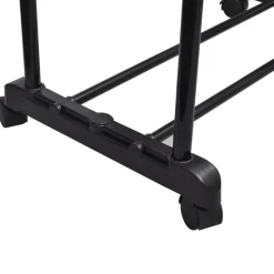 Produits Ménagers-vidaXL Port-manteau réglable 4 roulettes 2 rails d'accrochage