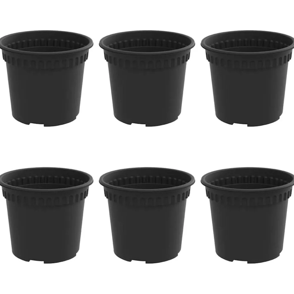 vidaXL Pot à fleurs rond 6 pcs Ø 12,5 x 10 cm Plastique