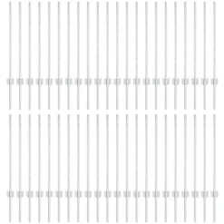 vidaXL Poteau de clôture. 44 pcs Argenté 120 cm Acier
