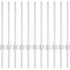 Clôtures & Barrières-vidaXL Poteau de clôture. 11 pcs Argenté 60 cm Acier Acier galvanisé/argent