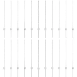 vidaXL Poteau de clôture. 22 pcs Argenté 140 cm Acier