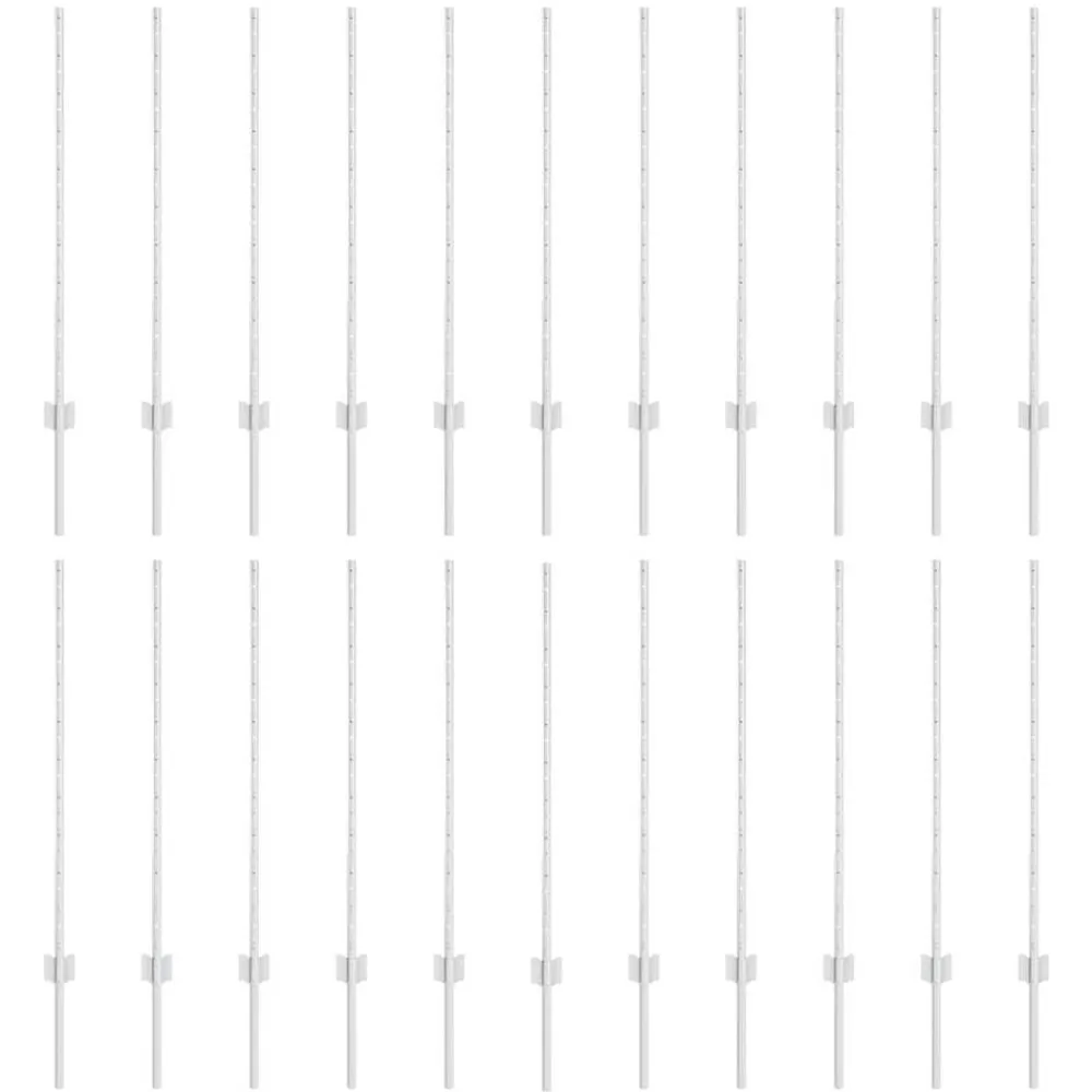 vidaXL Poteau de clôture. 22 pcs Argenté 140 cm Acier