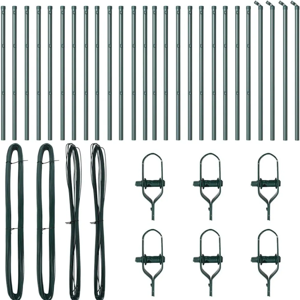 Clôtures & Barrières-vidaXL Poteau de clôture. 26 pcs 3,2 x 3,2 x 80 cm Vert