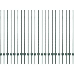 vidaXL Poteau de clôture. 22 pcs Vert 180 cm Acier