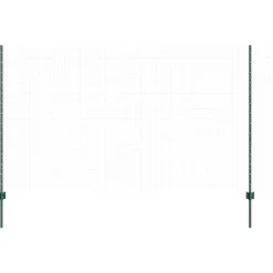 vidaXL Poteau de clôture. 22 pcs Vert 180 cm Acier