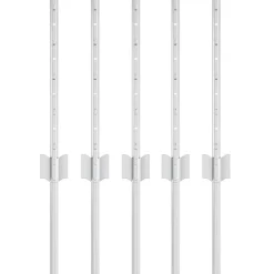 vidaXL Poteau de clôture. 5 pcs Argenté 40 cm Acier