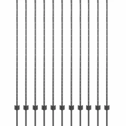 vidaXL Poteau de clôture. 11 pcs Gris 150 cm Acier