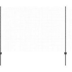 vidaXL Poteau de clôture. 11 pcs Gris 150 cm Acier