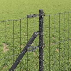 vidaXL Poteau de clôture. 13 pcs Acier