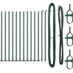 Clôtures & Barrières-vidaXL Poteau de clôture. 13 pcs Acier Vert
