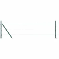 Clôtures & Barrières-vidaXL Poteau de clôture. 52 pcs Gris 3,2 x 3,2 x 50 cm Vert